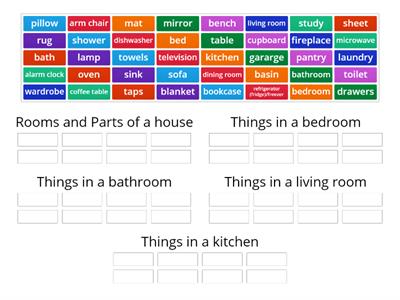 Con B3-B4 M2 W3 House vocabulary Group Sort