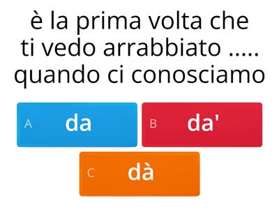 Accento, apostrofo o nulla?