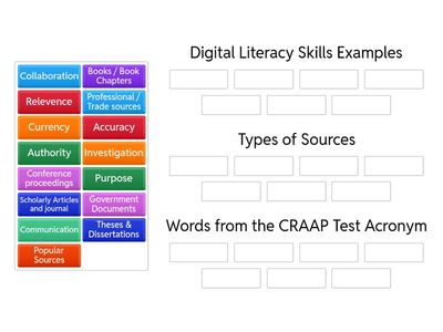 Digital Literacy- Investigation Revision Game