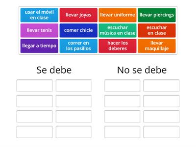Se debe/no se debe