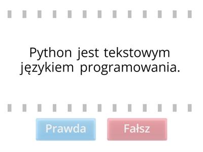 Python - Prawda czy fałsz?
