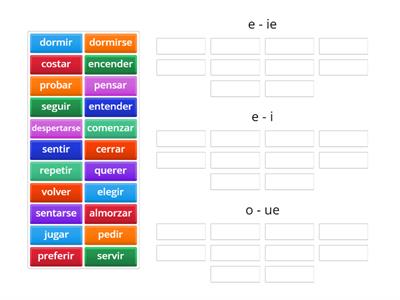 Spanish Stem - Changing Verbs