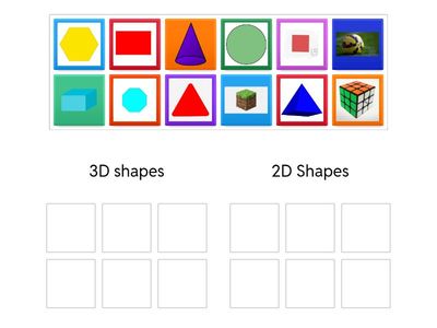 2D and 3D shape sorting