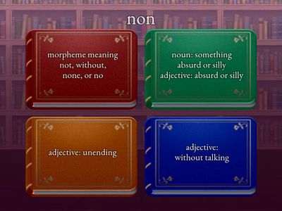 WOD: prefix   non         Quiz                   HOZ 