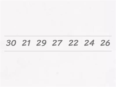 Order Numbers smallest to largest (2 digit numbers)