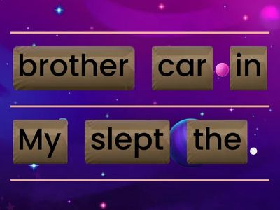 Past simple sentences.