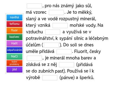 Halogenidy - minerály