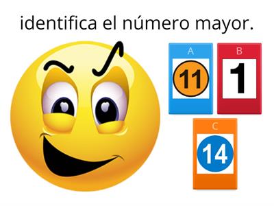 comparar números hasta el 20 primero básico. 