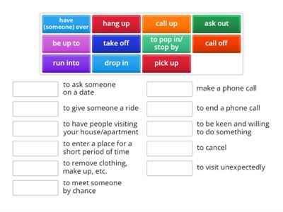 Social Life phrasal verbs 