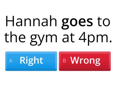 Error correction: 3rd person singular