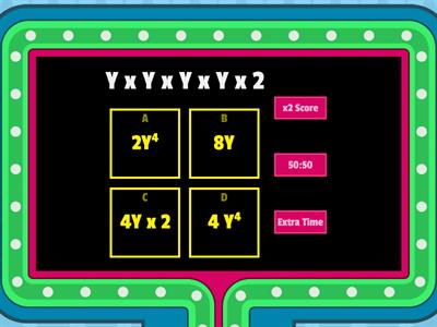 Ffynone House Maths : Indices - gameshow quiz