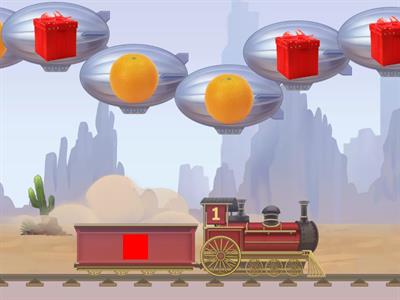 Train of shapes and colors