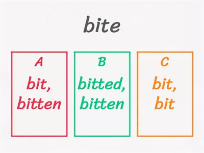 Past simple irregular verbs (1)