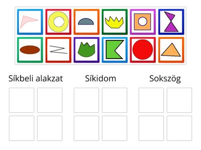Síkbeli alakzatok csoportosítása