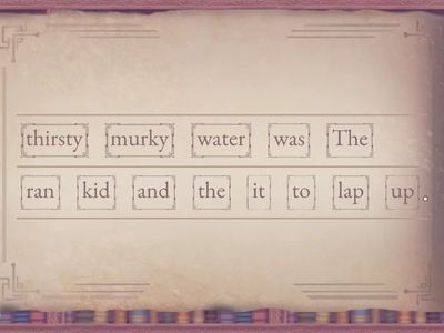 ER/IR/IR sentence unjumble