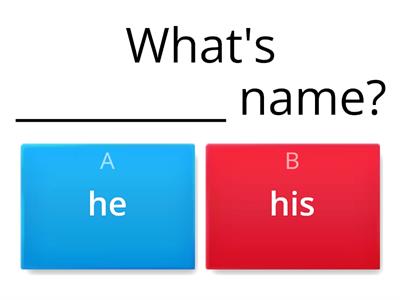 Possessive pronouns 