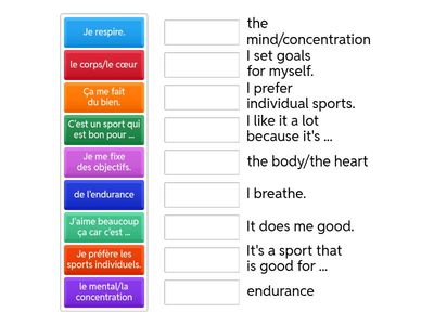 S3 French Chapt 1 sport advanced vocab