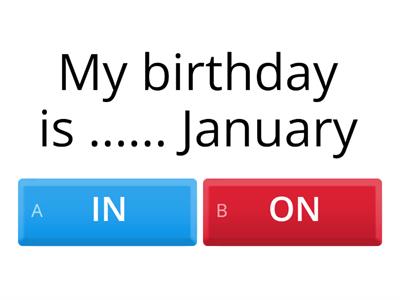 Prepositions of time - IN ON AT