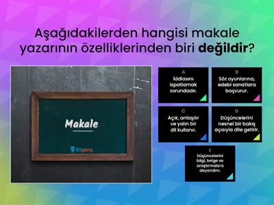 Makale 11. Sınıf