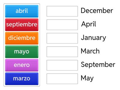 Spanish months 