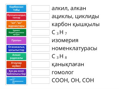 9 сынып органикалық химия