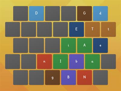 Jet 1 U3- Letters Memory Game