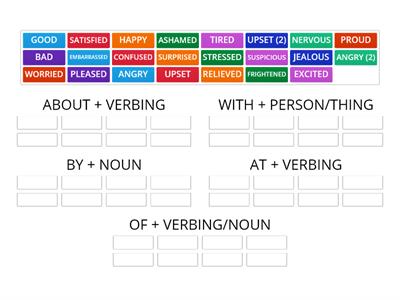 Emotion collocations