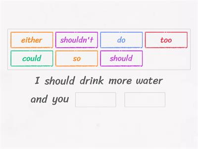 Either/Neither, So/Too