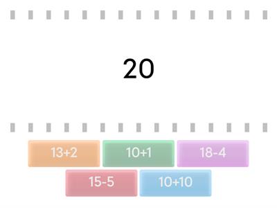 Счёт в пределах 20