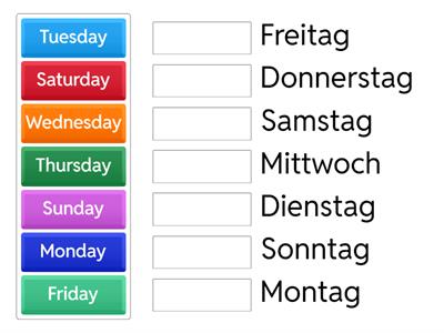 Days of the Week Matching
