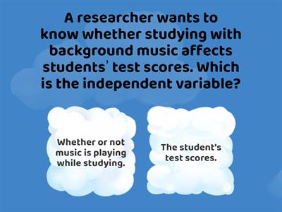 Independent v Dependent Variables