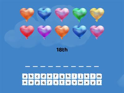 SU - p.4 Ordinal Numbers -  Hangman 