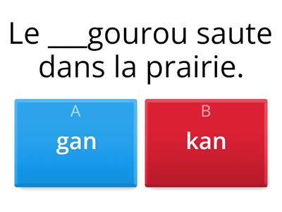 Le quiz des g et k.