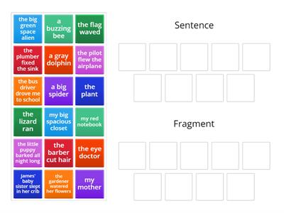 Sentence vs. Fragments
