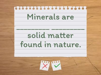 Rocks and Minerals Study Guide
