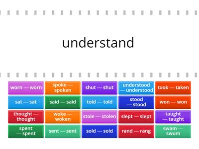 Неправильные глаголы: три формы (3)