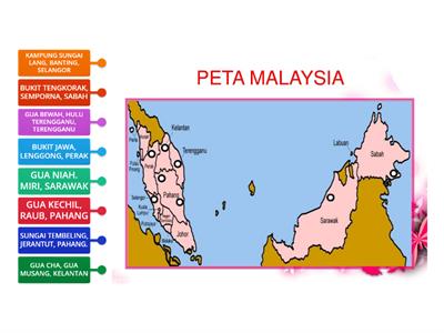 LOKASI PETEMPATAN ZAMAN PRASEJARAH DI MALAYSIA