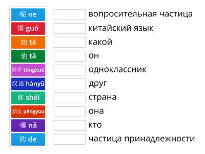 HSK 1 слова 4 урока