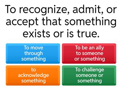 Quizz Vocabulary - Listening course