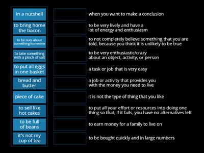 UCS Food idioms