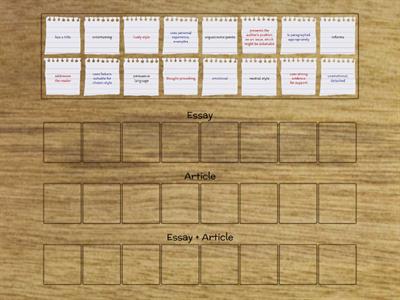 Essay vs. Article (B1-B2)