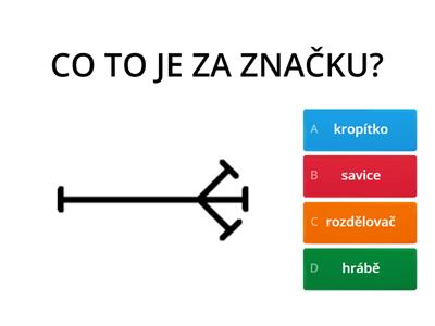 topografické značky hrou, kvíz