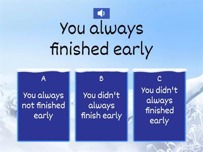 Past simple, NEGATIVE form