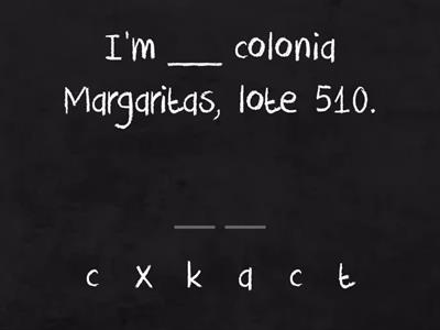 Prepositions of place part.1 -writing-