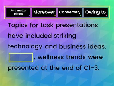 Discourse markers C1-4