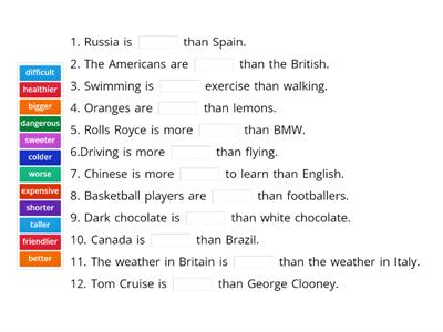 Comparatives.