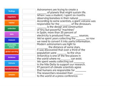 Vocabulary: Science (intermediate plus 4.1)