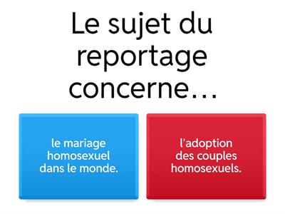 LE MARIAGE HOMOSEXUEL DANS LE MONDE - TV5monde - https://enseigner.tv5monde.com/fiches-pedagogiques-fle/le-mariage-homos