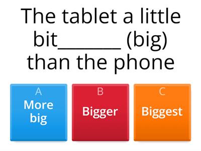 Comparatives and superlatives