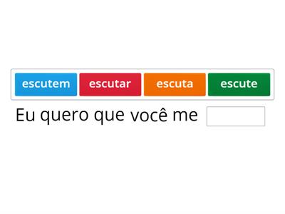 O presente do subjuntivo 